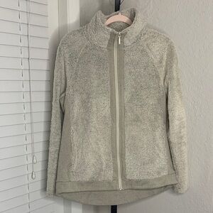 The North Face Light Gray Fleece full zip Jacket large